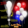 Pro-Lumi-Loon White Balloon w/ Red, White & Blue Lights